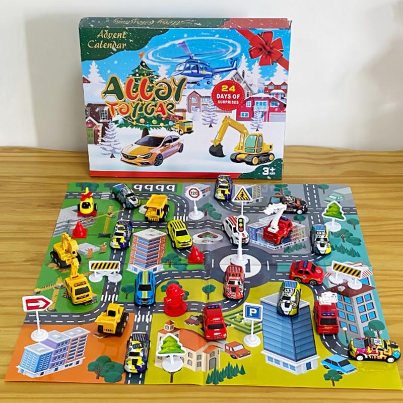 Advent Calendar Gift - 24pcs Car Toy Set Christmas Advent