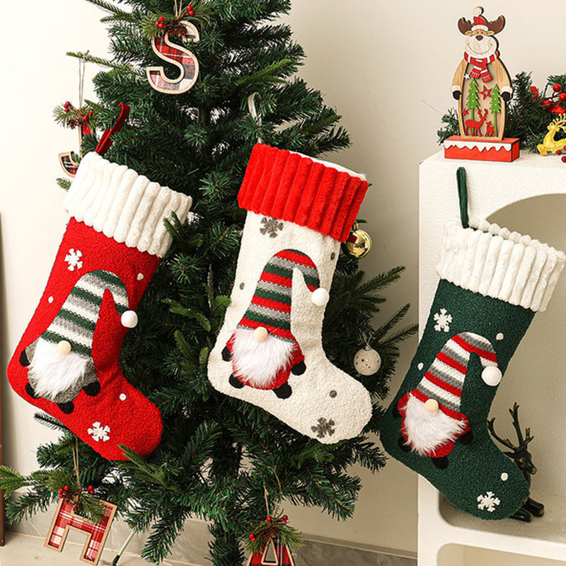 Christmas Stocking Hanging - New oft Plush Christmas Stocking Ornament,