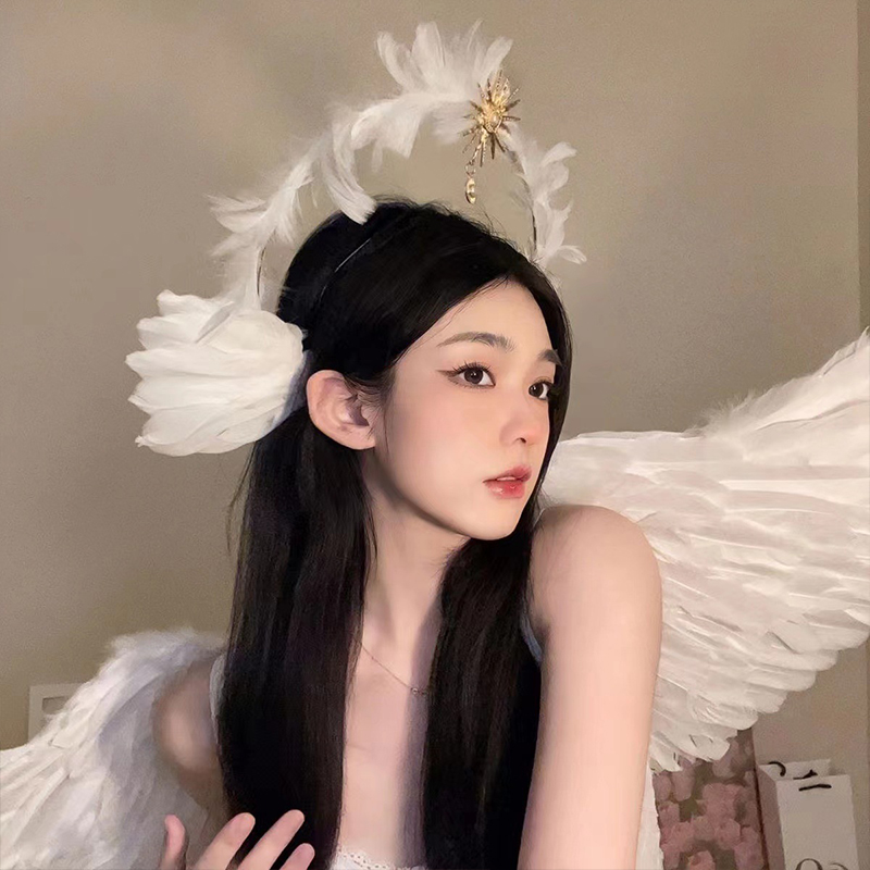 White Angel Elf Wings Feather  - Elf Costume Christmas 评论和价格