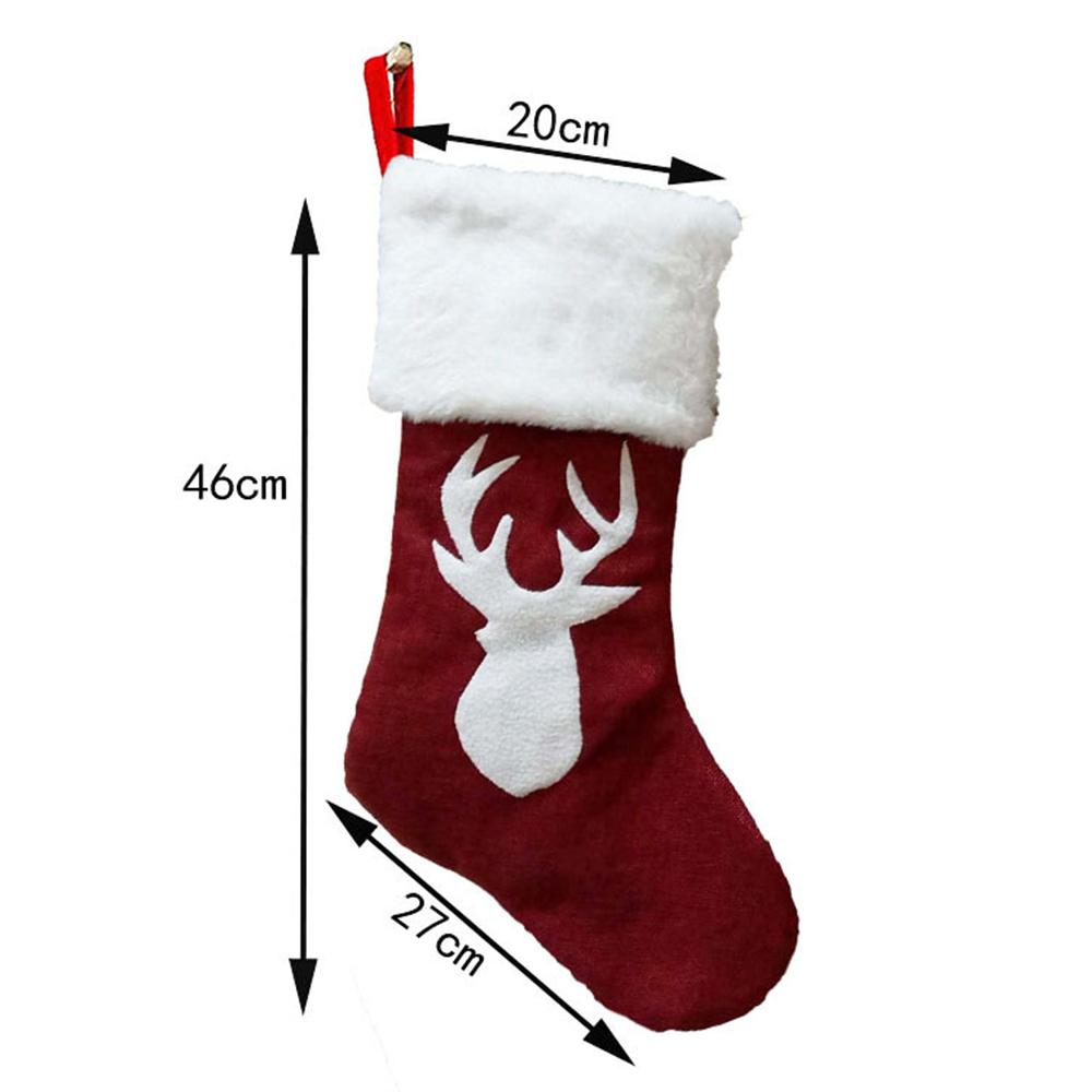 46Cm Plush Big Christmas Socks - Christmas Stocking Hanging 评论和价格