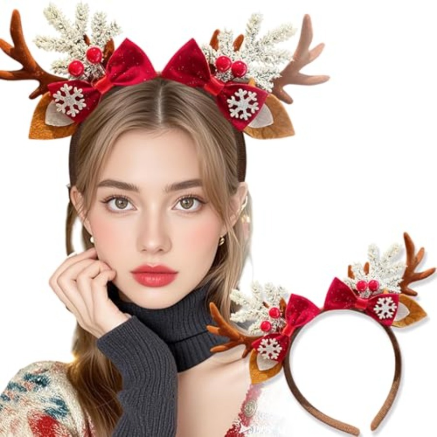 Cute Christmas Headband for Wo - Reindeer Antlers Headband 评论和价格