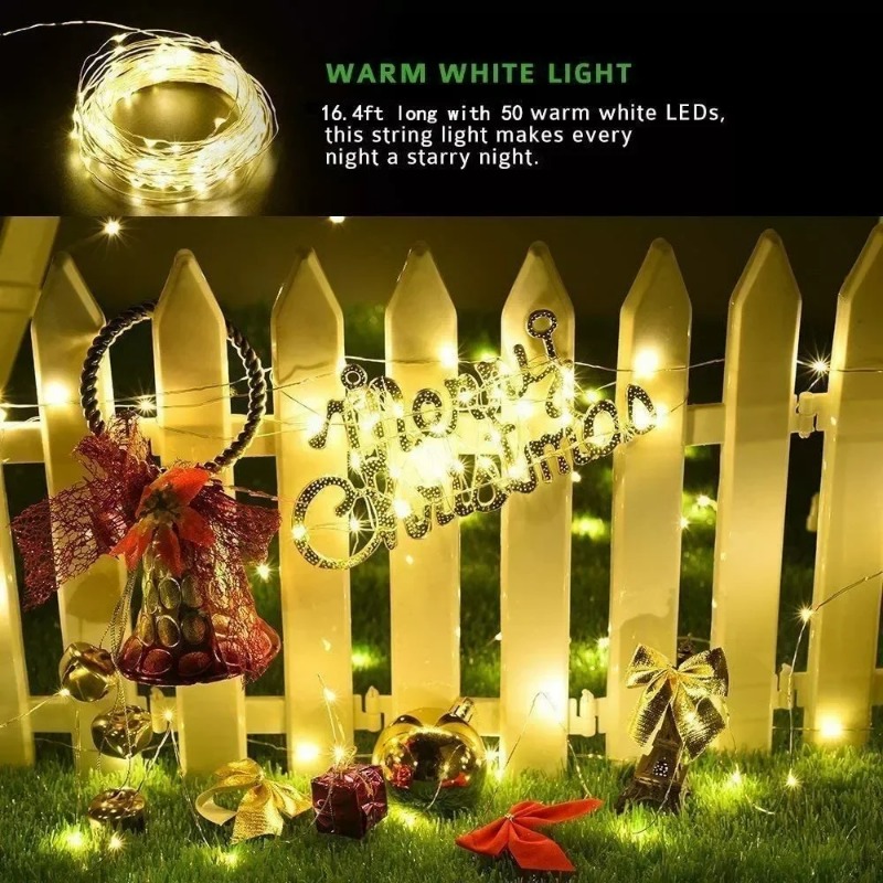 1pc Outdoor Solar String Light - Led Fairy String Lights 评论和价格