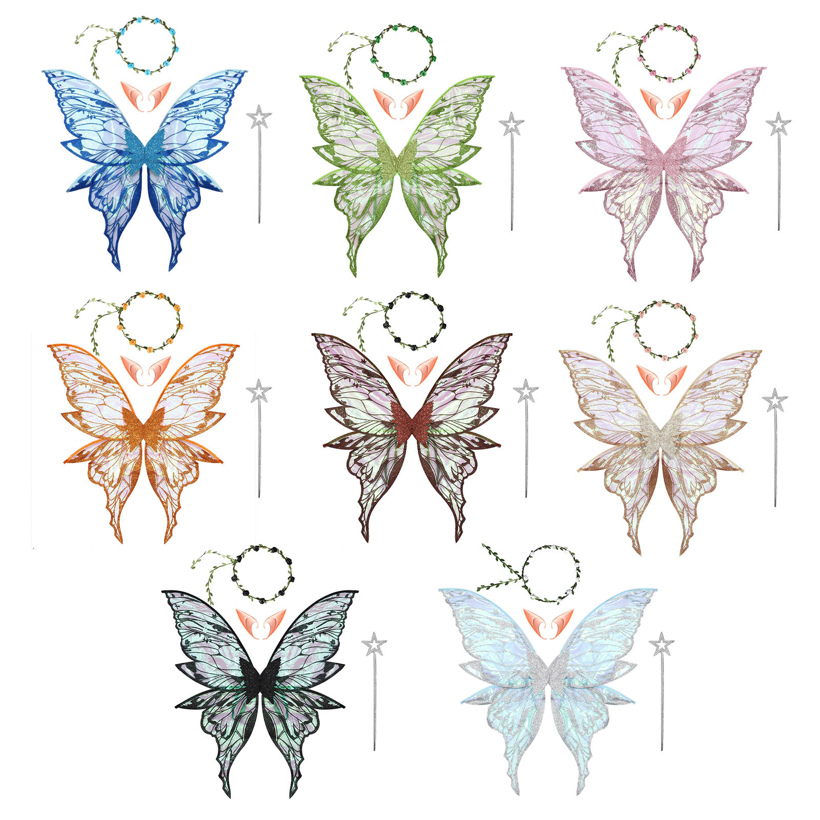 Butterfly Fairy Elf Costume Wi - Elf Costume Christmas 评论和价格