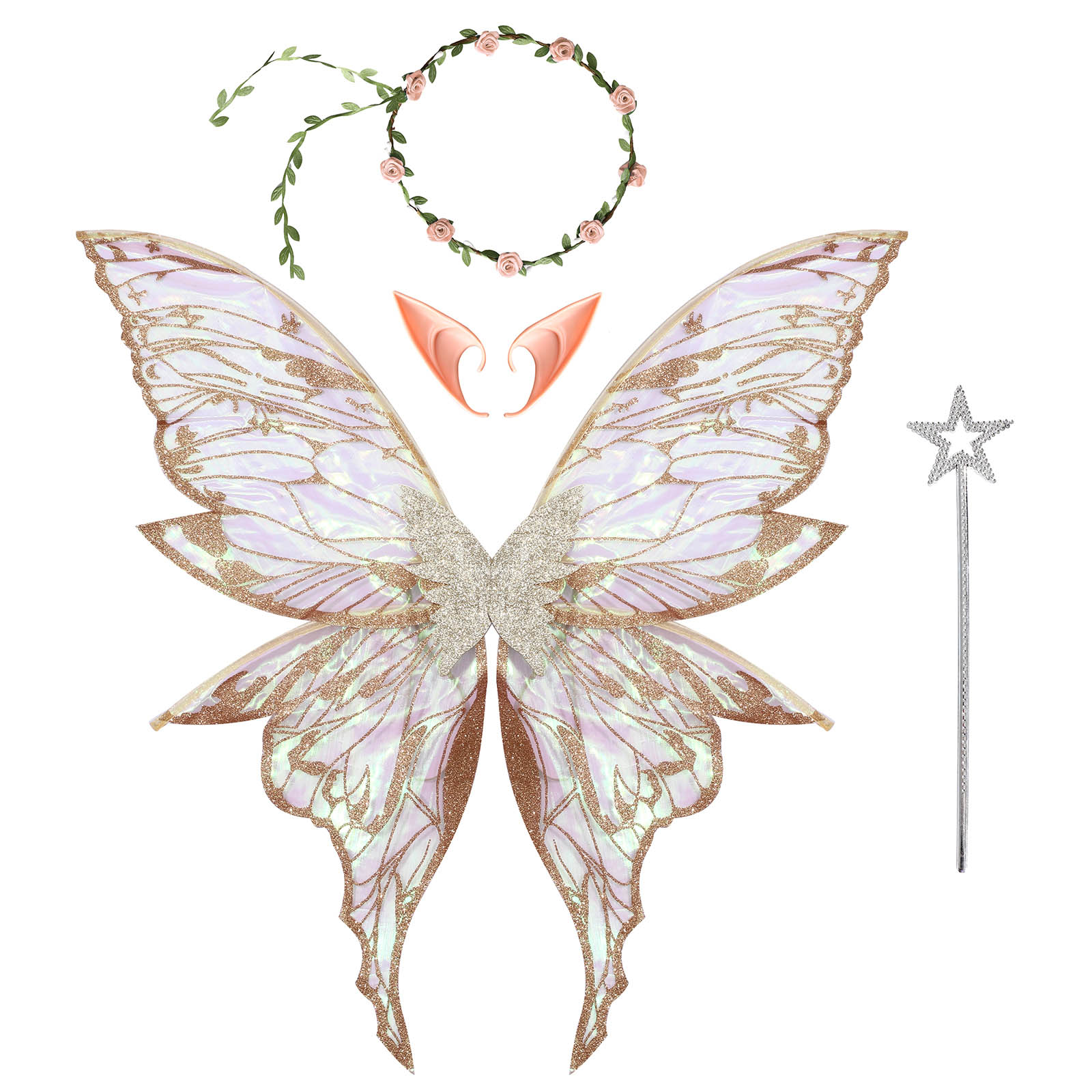 Butterfly Fairy Elf Costume Wi - Elf Costume Christmas 评论和价格