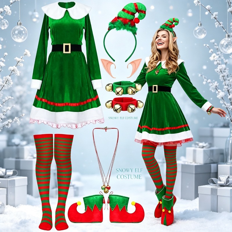 Women Christmas Elf Costume Se - Elf Costume Christmas 评论和价格