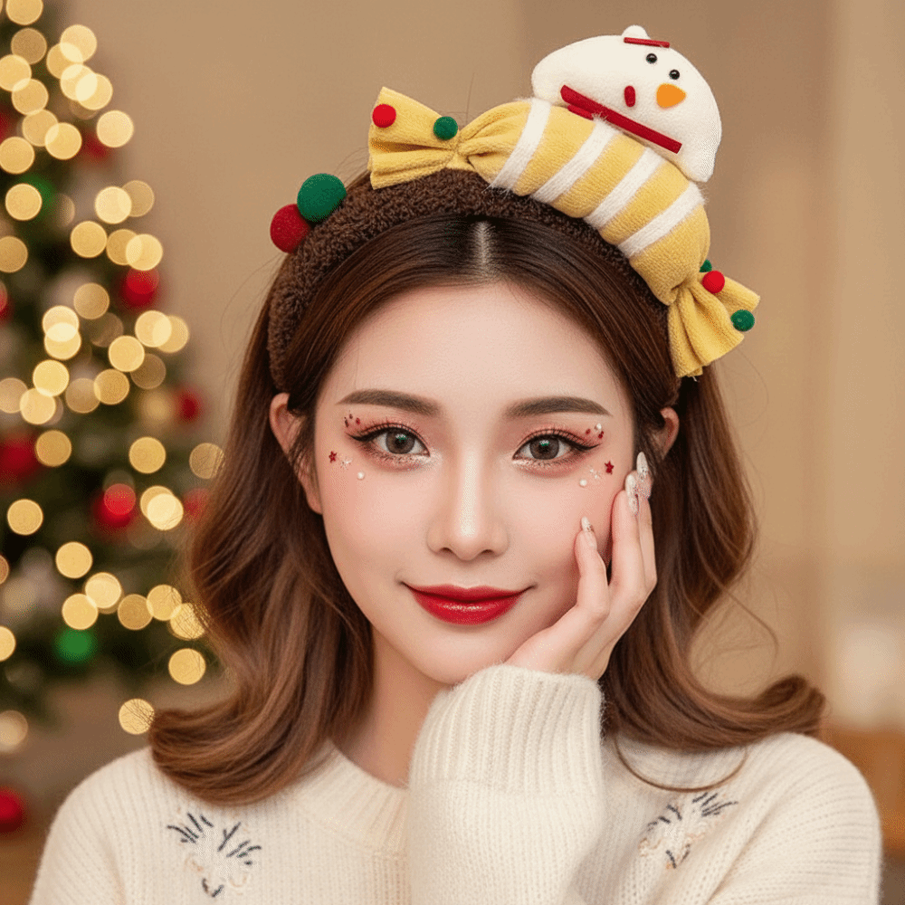 Plush Texture Christmas Headba - Reindeer Antlers Headband 评论和价格