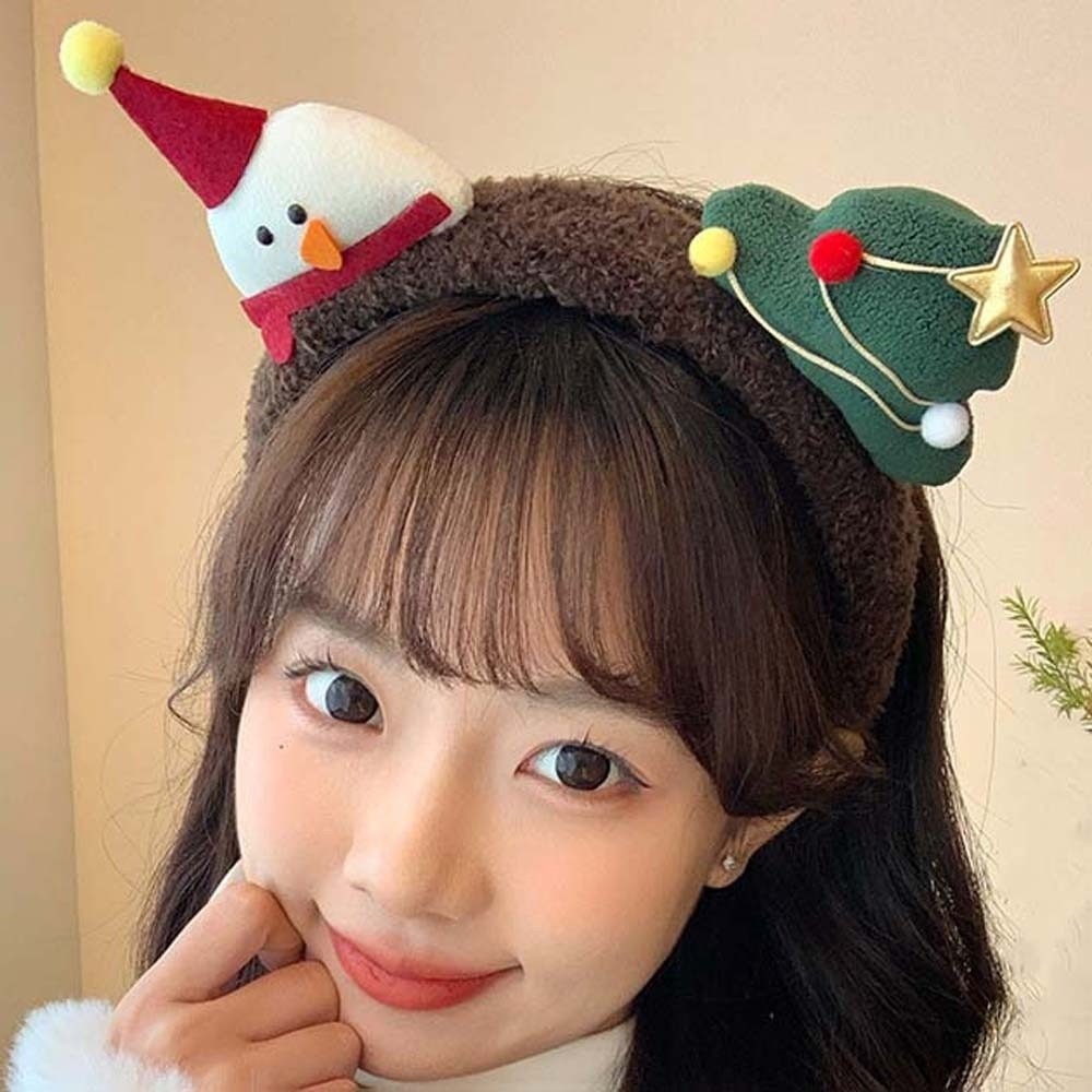 Plush Texture Christmas Headba - Reindeer Antlers Headband 评论和价格