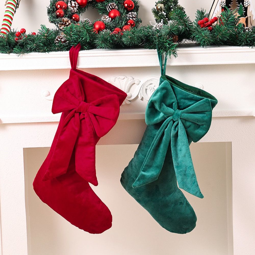 Velvet Christmas Stocking Larg - Christmas Stocking Hanging 评论和价格