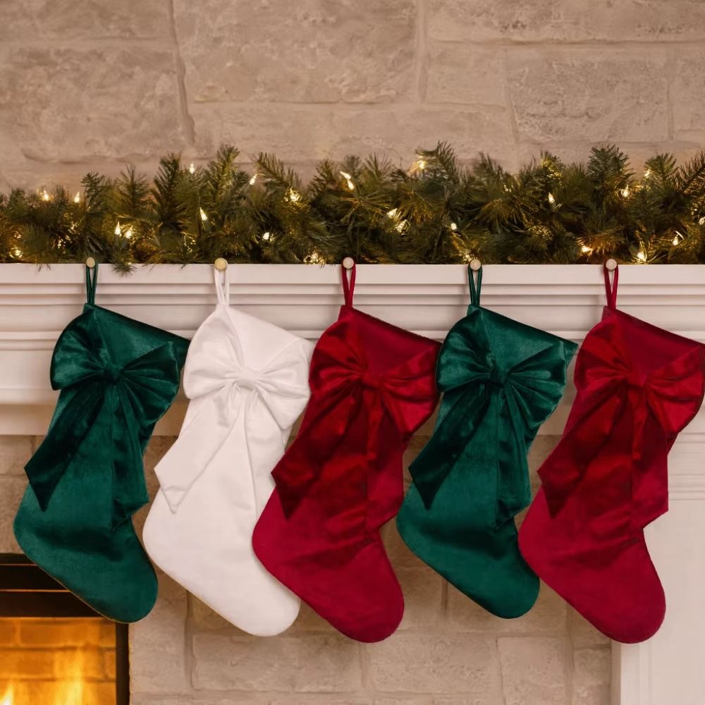 Velvet Christmas Stocking Larg - Christmas Stocking Hanging 评论和价格
