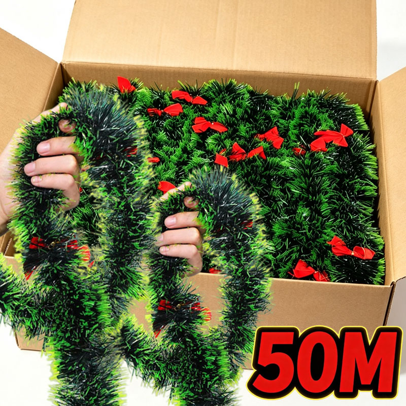 Christmas Light Green Tinsel G - Tinsel Garland Decoration 评论和价格
