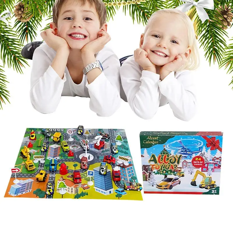 24pcs Car Toy Set Christmas Ad - Advent Calendar Gift 评论和价格