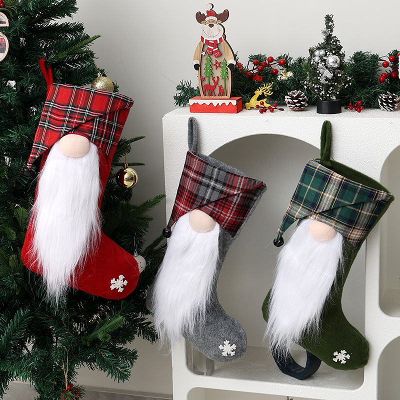 1-4PCS Christmas Treat Bags fo - Christmas Stocking Hanging 评论和价格